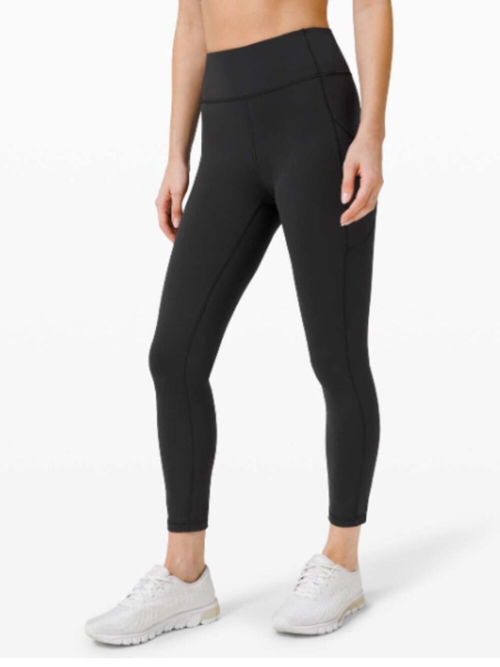 Lululemon Invigorate High-Rise Tight Leggings 25" Black Pockets Everlux Size 10
